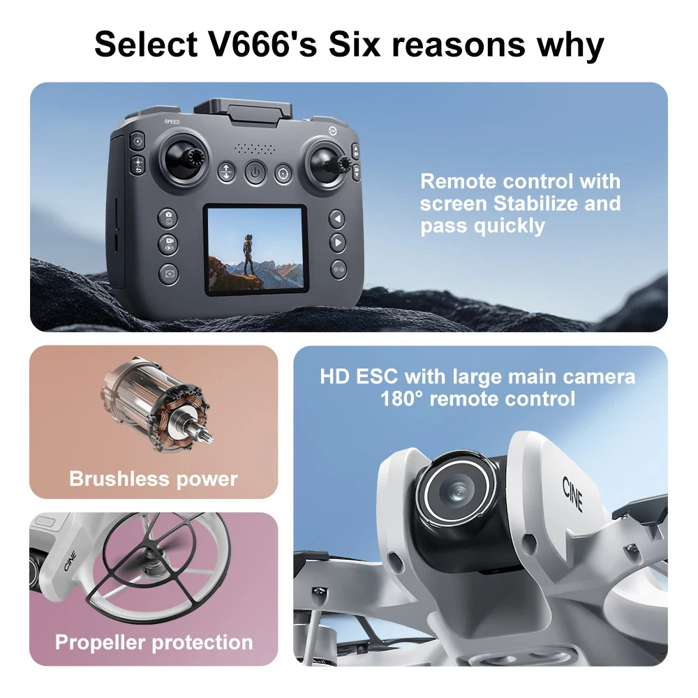 MIJIA V666 Mini 8K Professional Dual Camera Aerial Obstacle Avoidance Drone